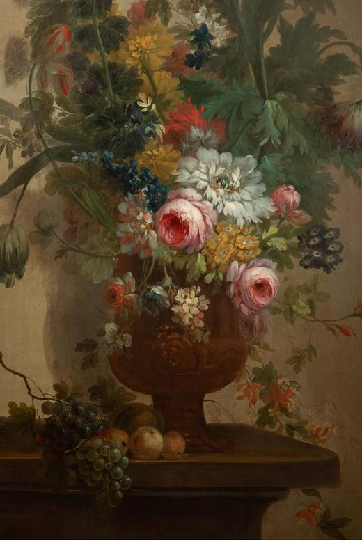 独角鹿西洋古董 比利时画家Henri Robbe签名创作静物花卉主题布面油画客厅装饰画 商品图3