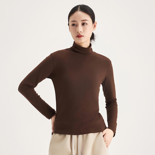 weyo秋冬新款女软糯德绒保暖修身舒适高领衫保暖打底T恤880084、880085 商品图3