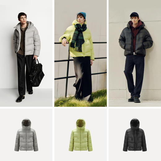 森马羽绒服男宽松连帽面包服三防外套发热保暖抗静电2025新款冬装 商品图4