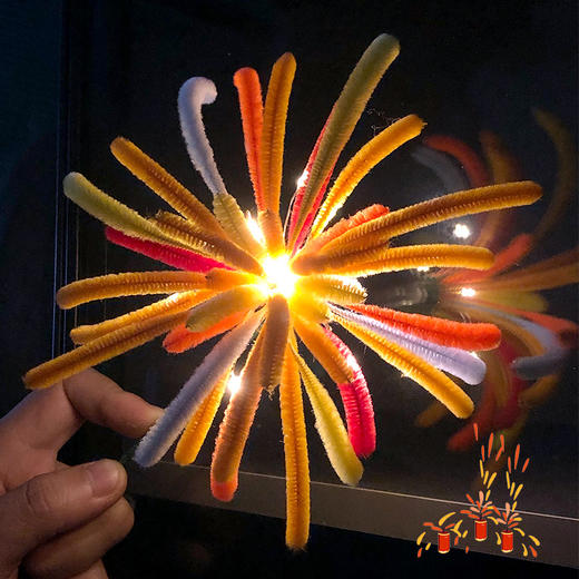 【DIY扭扭棒烟花灯】手工材料包发光节日亲子活动装饰礼物 商品图2
