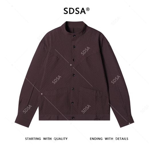 23118SDSA男士秋冬新款痞帅男装痞帅纯色压皱立领纽扣开衫夹克百搭时尚 商品图1