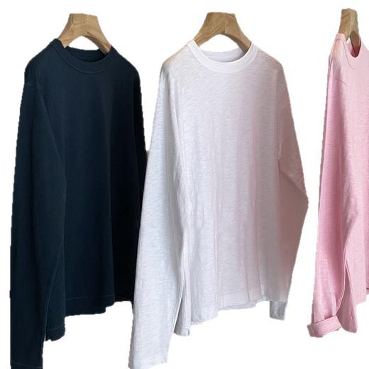 一万个信心推荐！品牌单！2025天然植物印染后背小熊刺绣圆领长袖T恤女款！ 商品图4