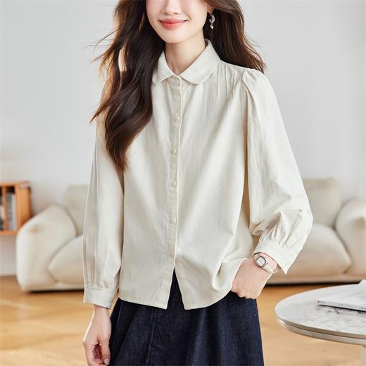 馥迦复古软糯舒适灯芯绒纯棉衬衫 商品图5