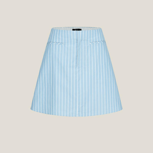 G2000【全棉/A字裙/商场新款】女装FW25舒适亲肤条纹半身裙短裙53263662 商品图0