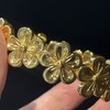 古&法金V金镀真金溜金工艺金色复古花朵手镯 商品缩略图3