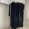 【王炸小黑裙】设计感中线半高领小黑裙 优质拉绒针织面料➕2米仿缎面裙摆 立体裁片，穿出小蛮腰 商品缩略图3