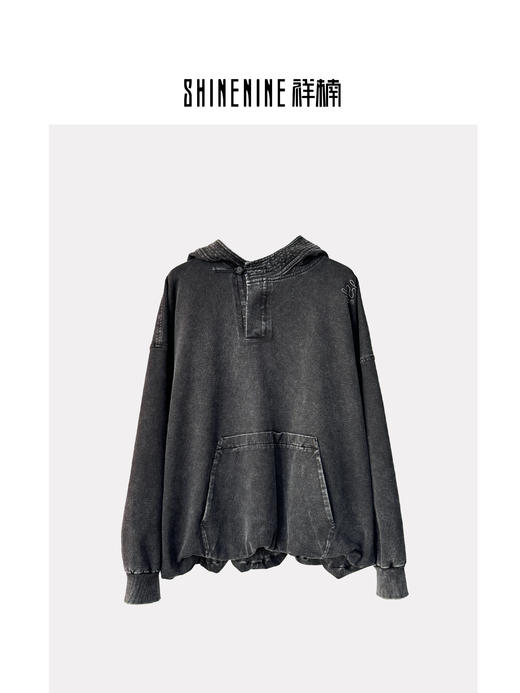 W43546582做旧磨白帽衫卫衣 商品图0