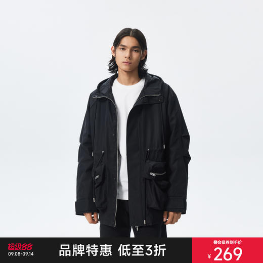 CHINISM赤尘 户外三防机能夹克男冬季新款美式黑色工装男士外套 商品图0