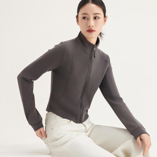 【主推】weyo新款秋冬女莫代尔空气层立领修身拉链外套880076 商品图1