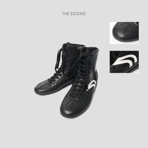 THESOONG|"拳击靴"经典牛皮精工缝线柔软百搭高筒德训靴HWXZ7688 商品图3