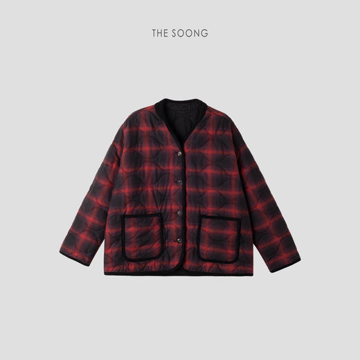 THESOONG|’双面穿棋盘格‘经典新款格子正反两穿棉服保暖外套HWWT7653 商品图1