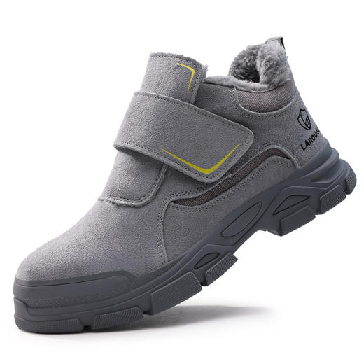 蓝鸥盾焊工系列防砸防刺穿欧标钢包头凯夫拉橡胶底耐磨反绒皮鞋面防火花 商品图7