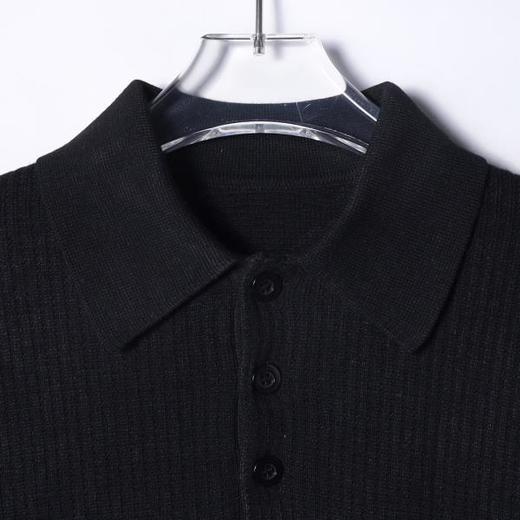 M055SDSA男士秋冬新款痞帅男装潮牌纯色polo翻领针织衫休闲百搭毛衣 商品图2