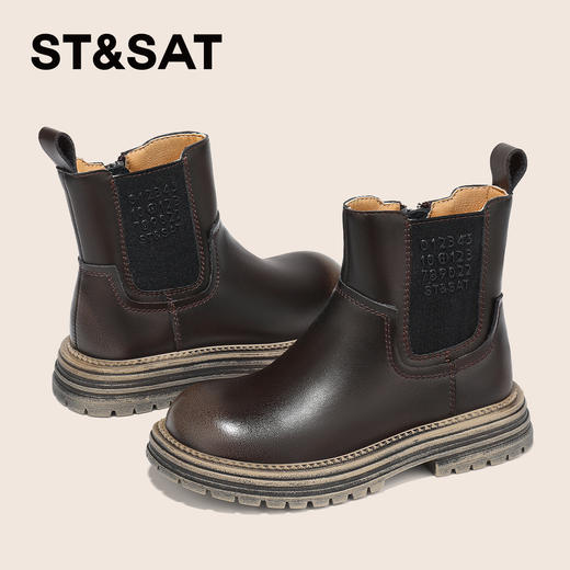 【童鞋】星期六英伦复古女童烟筒靴SSD3192U47 商品图10