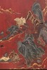 独角鹿西洋古董 19世纪中国出品山水亭台主题描金装饰红漆地款彩双面六曲屏风 商品缩略图6