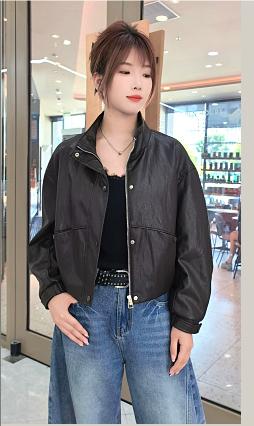 54W730秋款上新 短款皮外套 商品图0