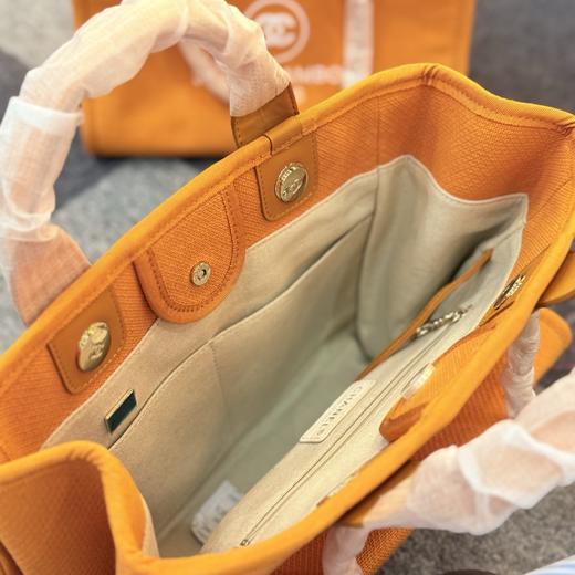 香家橘色帆布沙滩包 商品图6