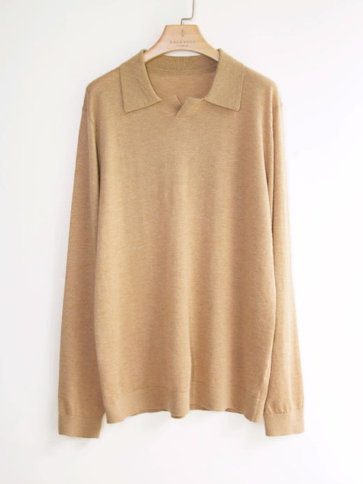 男士高精纺羊绒翻领套头衫 商品图4