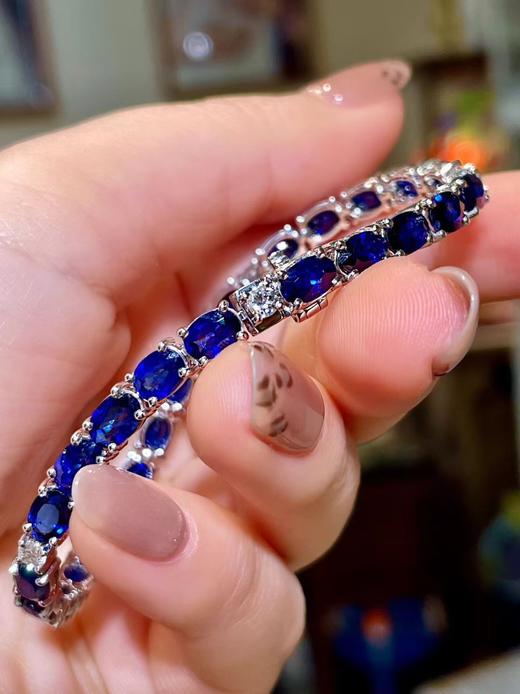 15.39ct刻面蓝宝石手链 商品图2