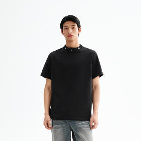 【黑水系列】CHINISM双领口重磅300g短袖T恤男夏季纯棉半袖上衣