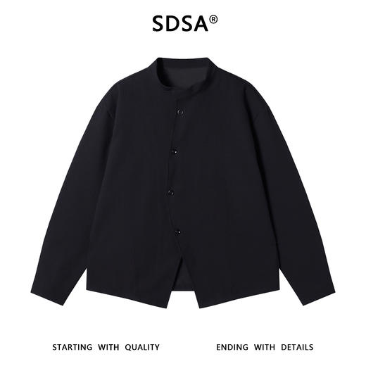 23155SDSA男士秋冬新款痞帅男装纯色小格子立领纽扣开衫外套时尚夹克潮 商品图1