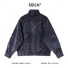 J59201SDSA男士秋冬新款痞帅男装做旧竖纹立领拉链夹克百搭时尚休闲外套 商品缩略图5