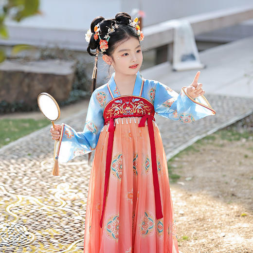 【苏城纪】新款-《国色芳华》同色系汉服女童襦裙 沐瑶 商品图0