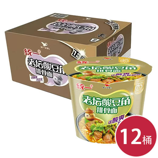 统一方便面 酸豆角排骨桶面*12（6925303792008） 商品图0
