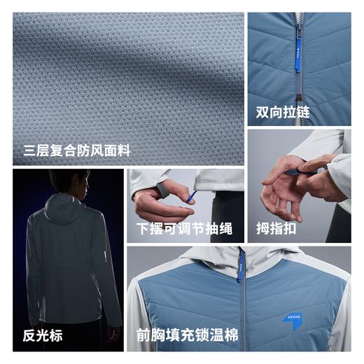 内道拼接带帽软壳男士防风透气马拉松训练比赛跑步外套 商品图1