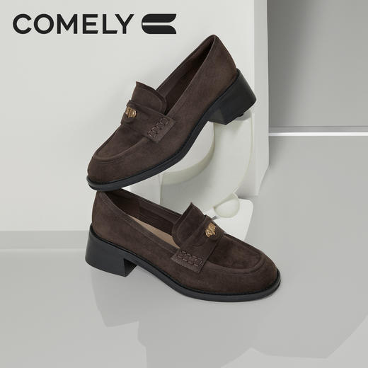 康莉KYQ5A082商场福鞋女圆头英伦小皮鞋 商品图6