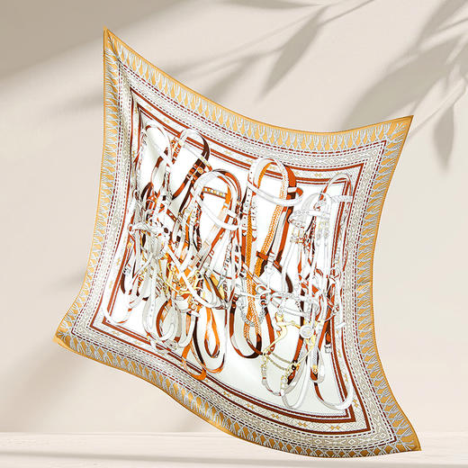 高端真丝素绉缎方巾 GD0009 商品图7