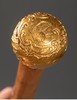 独角鹿西洋古董 法国出品花押字母黄金精雕杖柄装饰埃菲尔铁塔主题木雕杖身定制款古董手杖 商品缩略图4