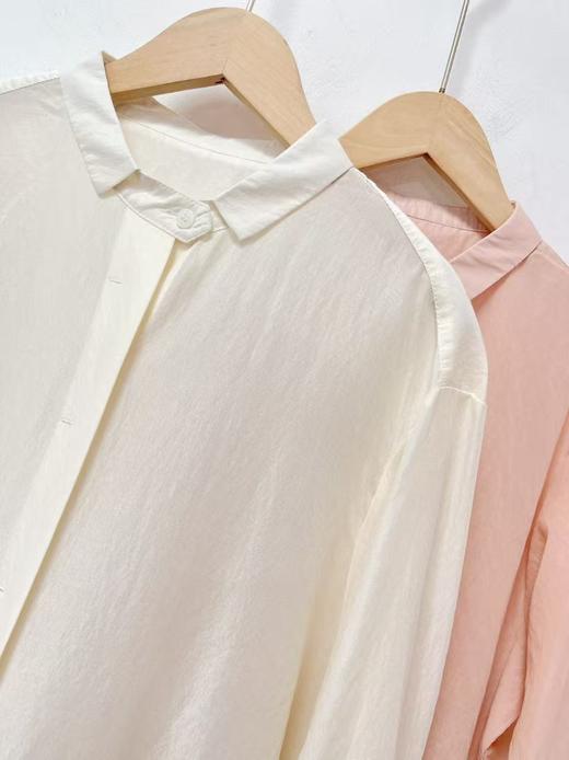 【秋新品）古泥品牌7537 53%天丝麻纱手感衬衫-喜出 商品图6