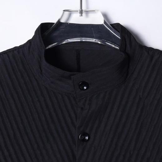 23118SDSA男士秋冬新款痞帅男装痞帅纯色压皱立领纽扣开衫夹克百搭时尚 商品图2