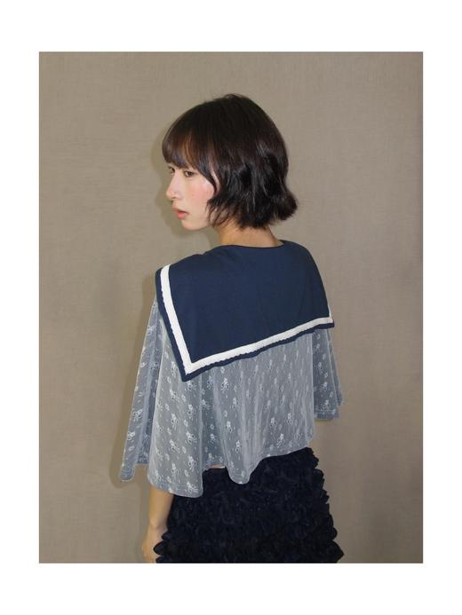 Kaiy Xiao 魔法航海系列 蕾丝海军领斗篷（蝴蝶结可拆卸） 商品图1