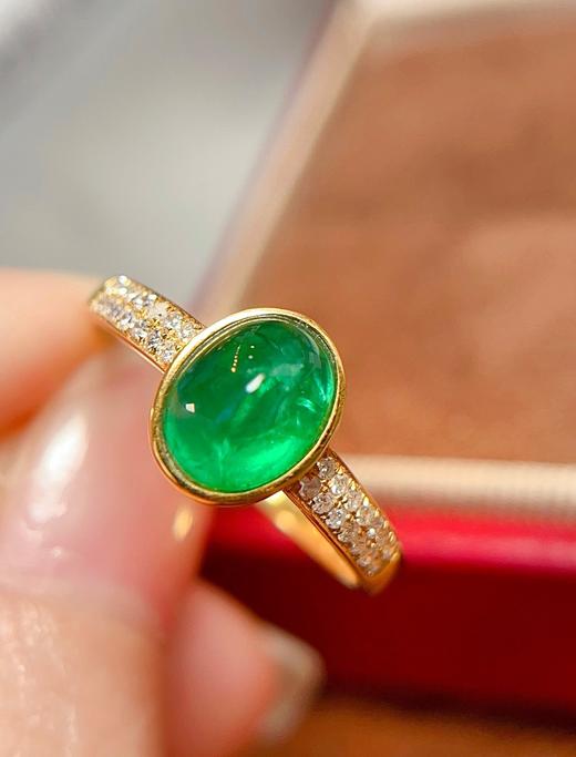 1.1ct蛋面祖母绿戒指 商品图2