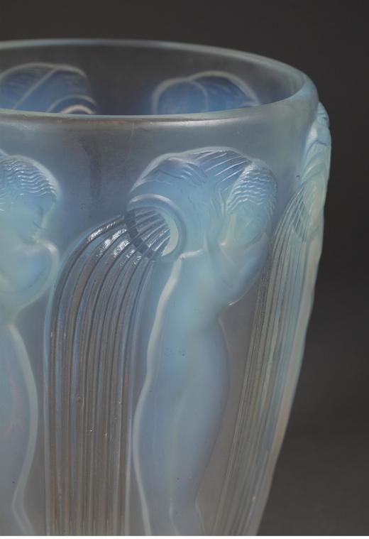 独角鹿西洋古董 1926年法国水晶工坊莱俪LALIQUE设计出品「Danaides 达那伊得斯」主题欧泊水晶花瓶 商品图3