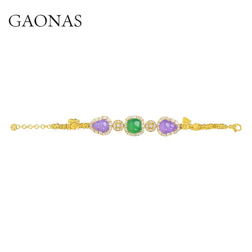 GAONAS  腰缠万贯 中式贵气奢华金色手链11617SGO 商品图2