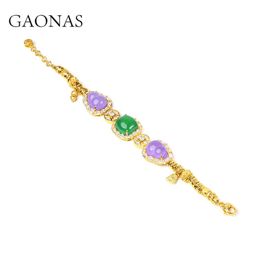 GAONAS  腰缠万贯 中式贵气奢华金色手链11617SGO 商品图1