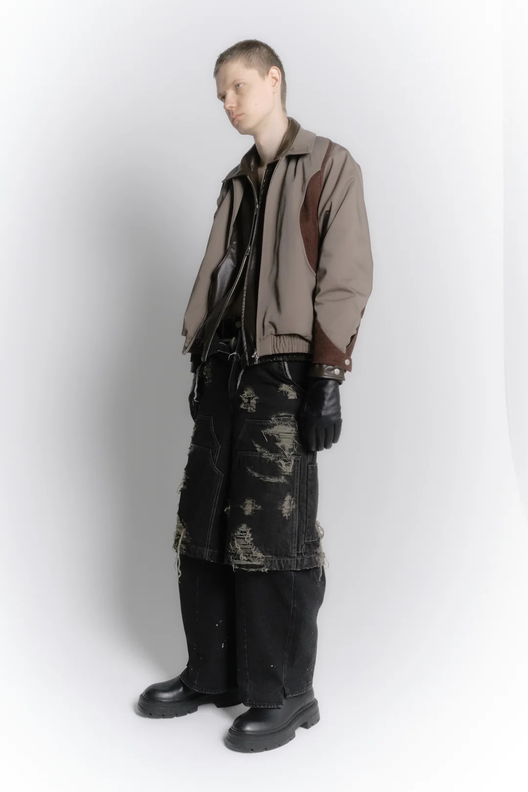 WIZZARD  CUT UP HARRINGTON JACKET休闲夹克