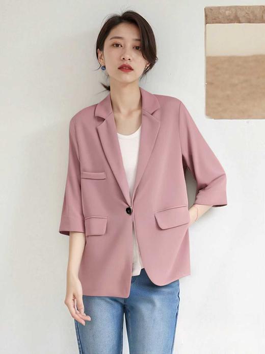 11.11直降到底！！【秋新品】古泥7183垂感七分袖褶皱西装外套-喜出 商品图1