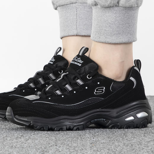 斯凯奇D'LITES系列  女士黑色熊猫鞋 时尚绑带运动鞋 商品图2