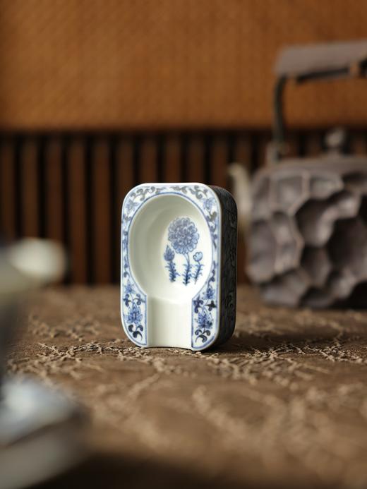 【元岚堂】元青花海浪纹花卉雪茄烟灰缸 商品图4