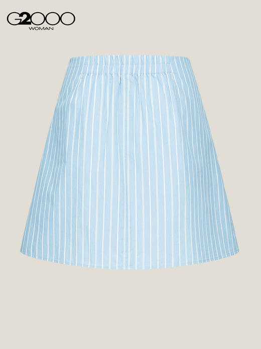 G2000【全棉/A字裙/商场新款】女装FW25舒适亲肤条纹半身裙短裙53263662 商品图1