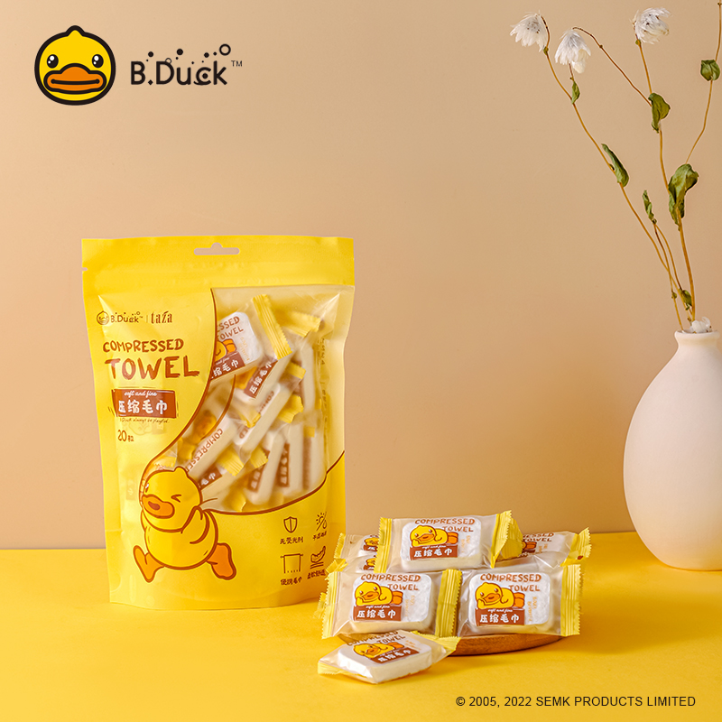 小黄鸭 一次性压缩毛巾 20粒*2袋