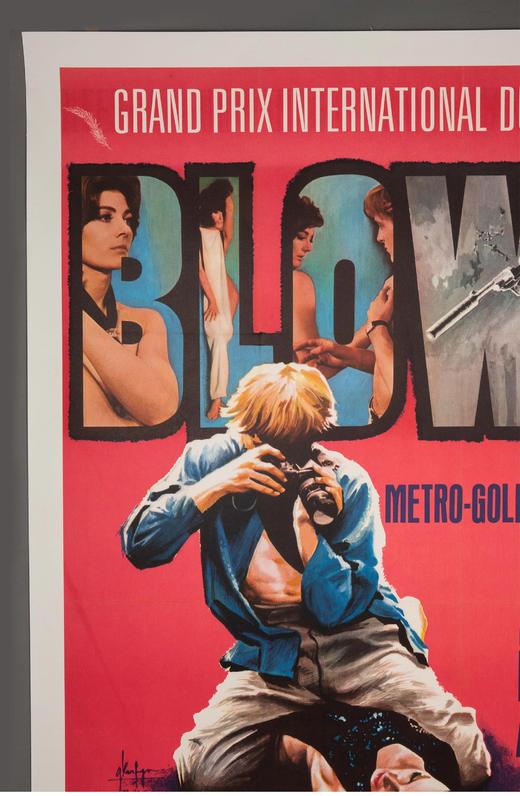 独角鹿西洋古董 1967年法国出品Georges Kerfyser设计Michelangelo Antonioni执导英美意大利联合制作电影《放大》收藏级原版海报 商品图2