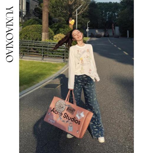 余潇潇【疯狂动物城】莱赛尔棉感经典烫钻立体印花垂感弹力长袖T恤 商品图2