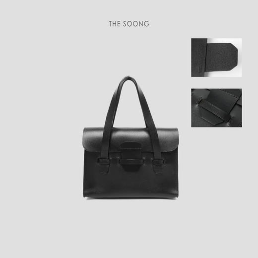 THESOONG|"公文包"天然树膏皮手工推线油边肌理感手提包HWBB7263 商品图3