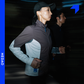 内道立领撞色软壳女士马拉松跑步训练比赛防风保暖跑步外套