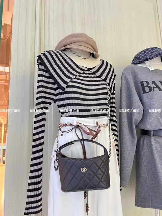 【门店同款】ENJOY秋季“光阴序语”大翻领针织上衣 165843305 商品图0